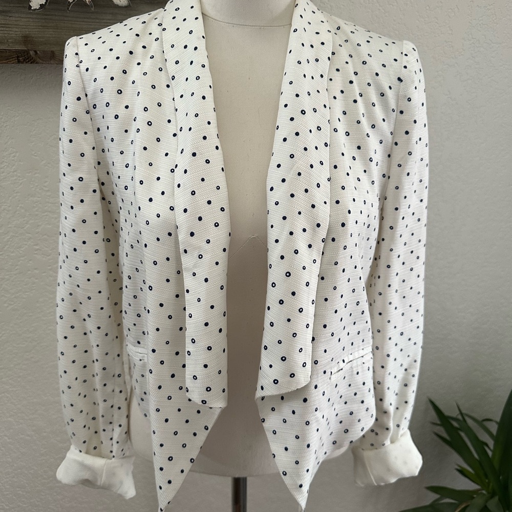 Anthropologie Cartonnier Polka Dot Women's Blazer size Small